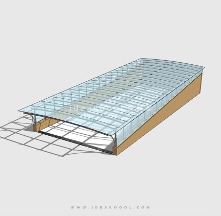 地下车库出入口廊架顶棚丨
