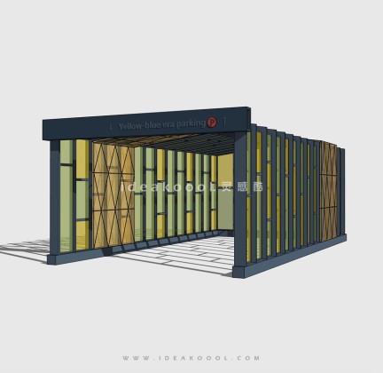 地下车库车行出入口廊架玻璃顶棚丨