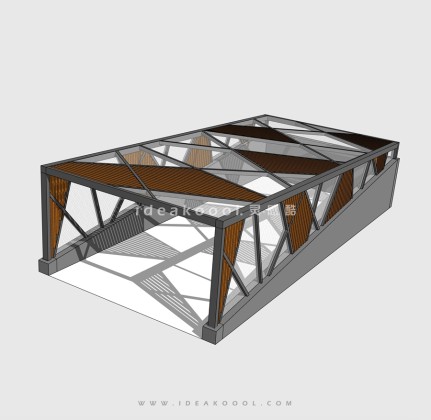 地下车库车行出入口廊架玻璃顶棚丨