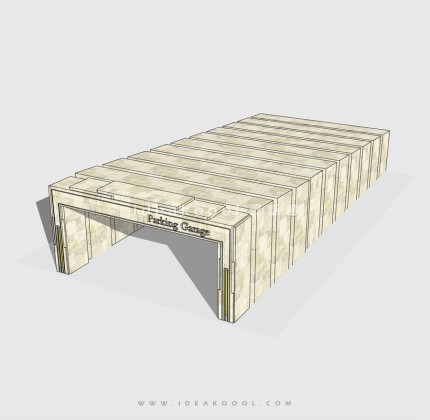 地下车库车行出入口廊架顶棚丨