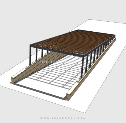 地下车库车行出入口廊架格栅顶棚丨