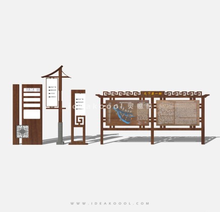 新中式导视标识牌丨