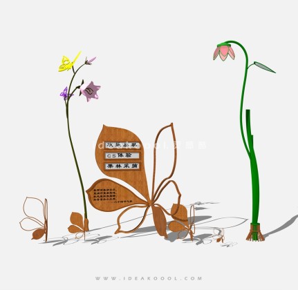 新中式导视标识牌丨