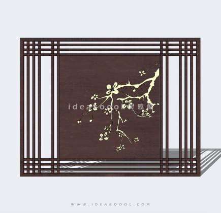 创意镂空锈板景墙丨