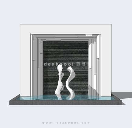 创意现代对景墙丨