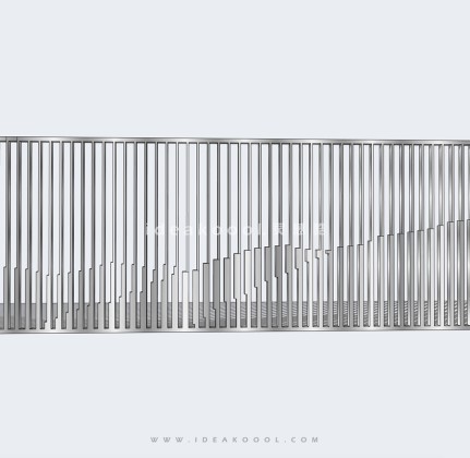 创意铁艺格栅景墙丨