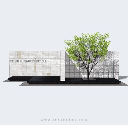 创意logo景墙水景丨