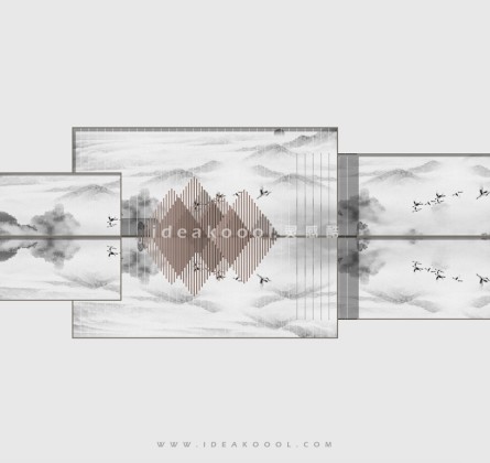 创意山水景墙丨