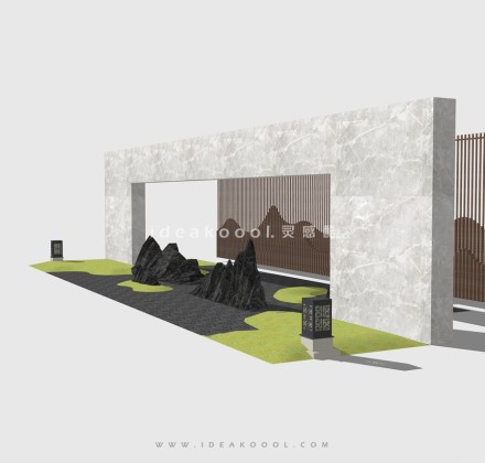 创意片石景墙丨