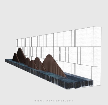 创意山水景墙丨