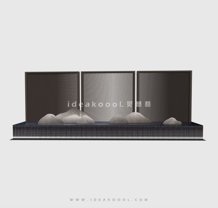 创意山水景墙丨