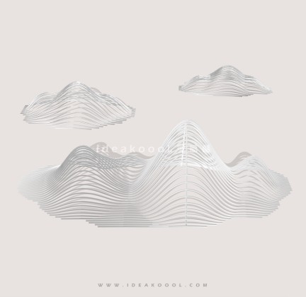 山水铁艺景墙雕塑丨