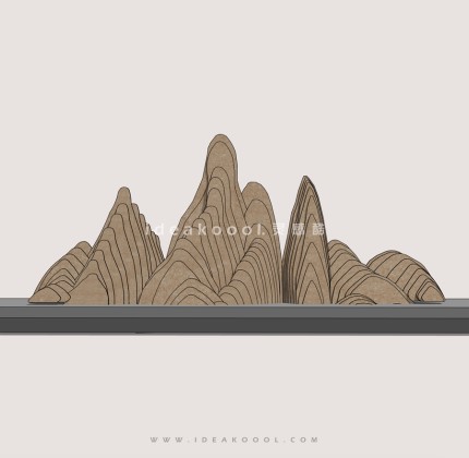 山水铁艺景墙雕塑丨