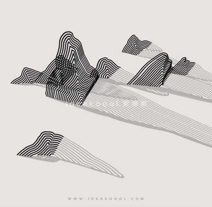 山水铁艺景墙雕塑丨