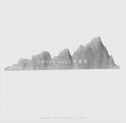 创意山形条石置石假山景墙雕塑丨