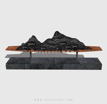 创意山形条石置石 山水雕塑丨