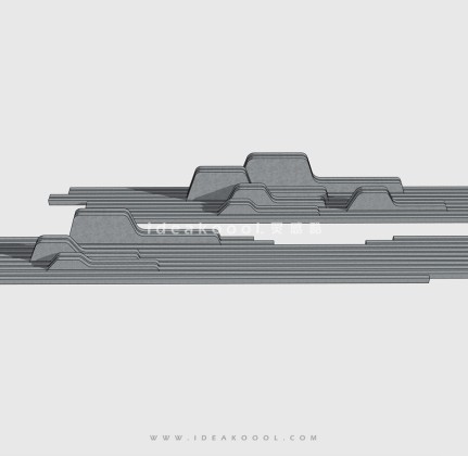 创意山形条石置石雕塑丨