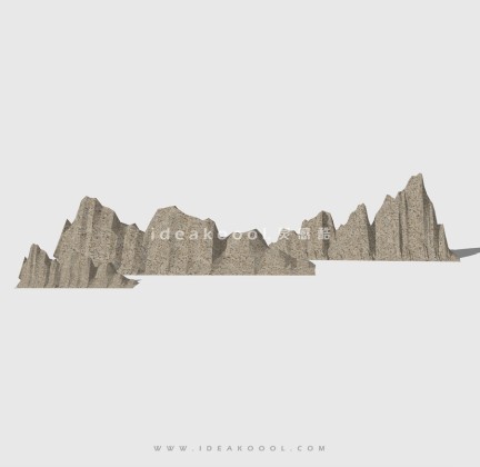 创意山形片石条石置石雕塑丨