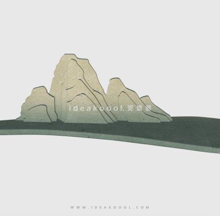 创意山形片石条石置石雕塑丨