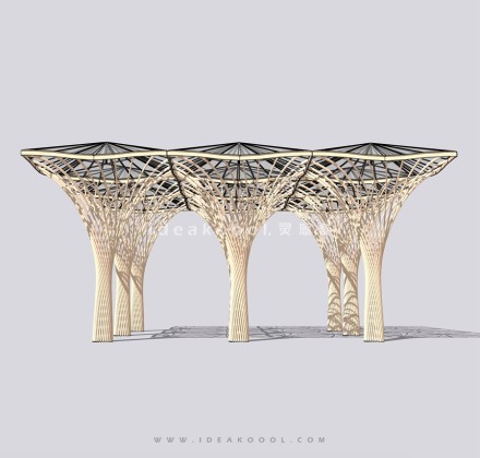 创意异形玻璃雨棚廊架顶棚丨