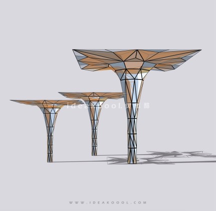 创意异形玻璃雨棚廊架顶棚丨