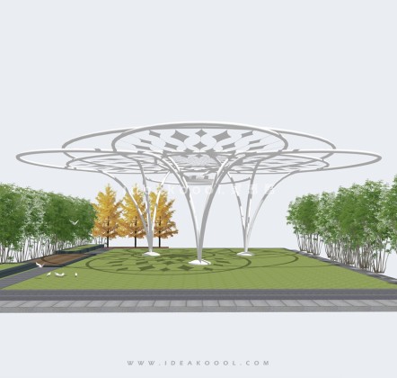 现代异形廊架丨