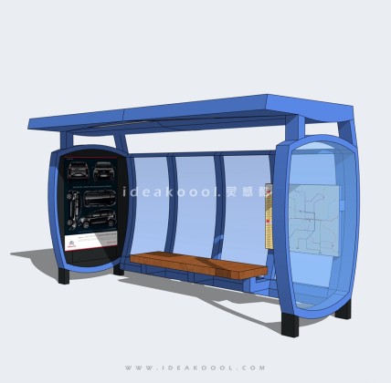 公交站台候车廊架丨