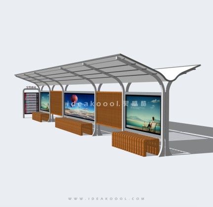 公交站台候车廊架丨