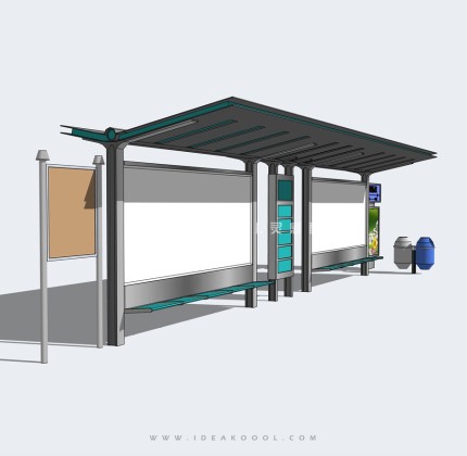 公交站台候车廊架丨