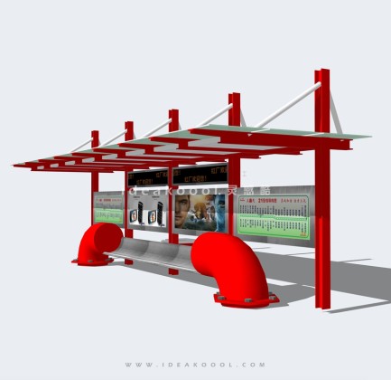 公交站台候车廊架丨