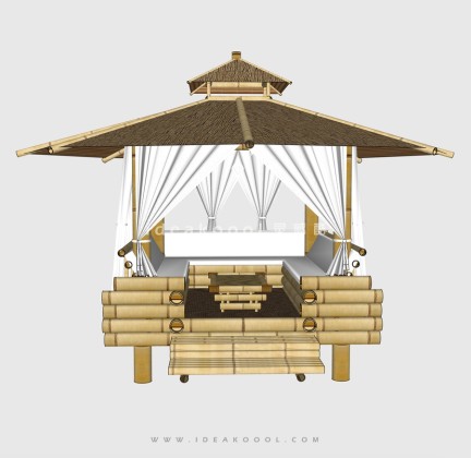 竹凉亭竹棚廊架