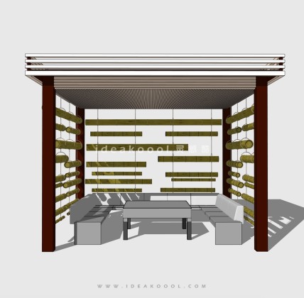 新中式景观廊架丨