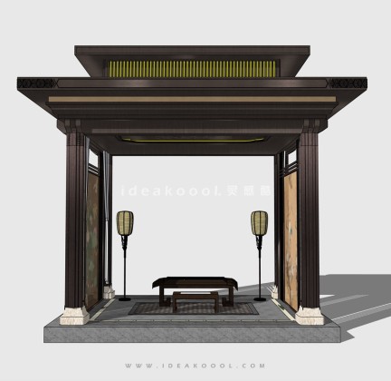 新中式景观廊架丨