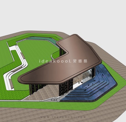 现代新亚洲新中式景观廊架景观会客厅丨