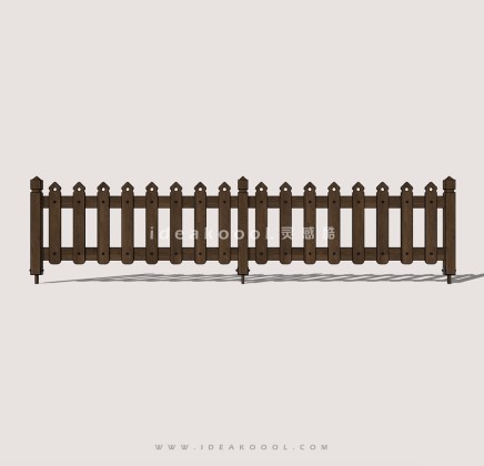 中式木质栏杆护栏丨