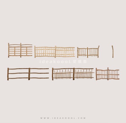 中式木质栏杆护栏栅栏围栏丨