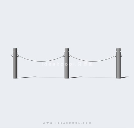 铁索栏杆隔离护栏路挡丨