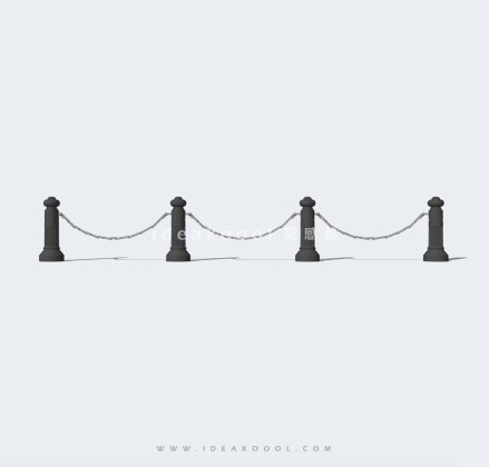 铁索栏杆隔离护栏路挡丨