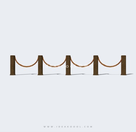 铁索栏杆隔离护栏路挡丨