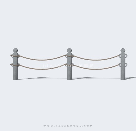 铁索栏杆隔离护栏路挡丨