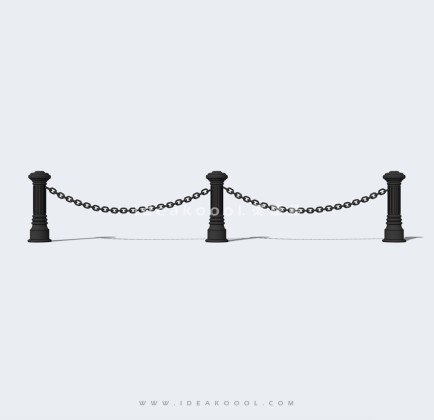 铁索栏杆隔离护栏路挡丨