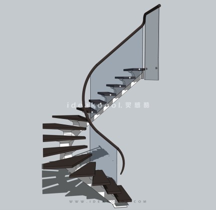 建筑室内旋转楼梯丨