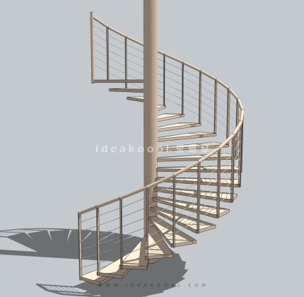 建筑室内垂直旋转楼梯