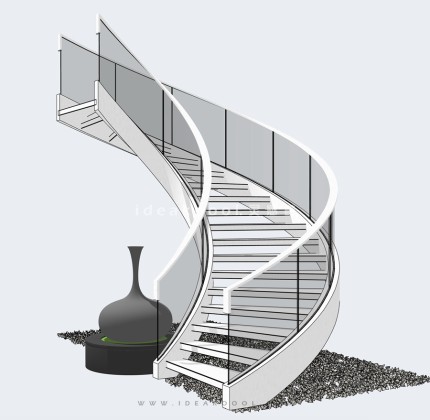 建筑室内旋转楼梯丨