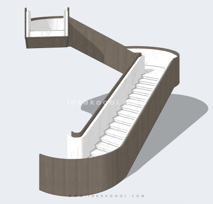 建筑室内旋转楼梯丨