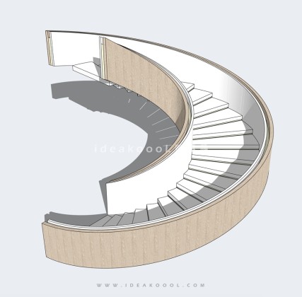 建筑室内旋转楼梯丨