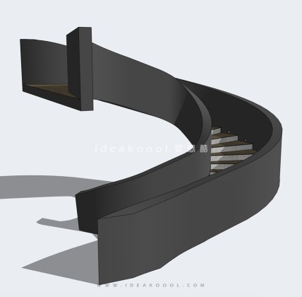 建筑室内旋转楼梯丨