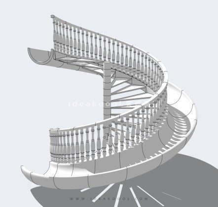 建筑室内旋转楼梯丨