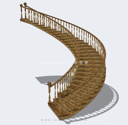 建筑室内旋转楼梯丨