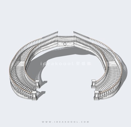 建筑室内旋转楼梯丨